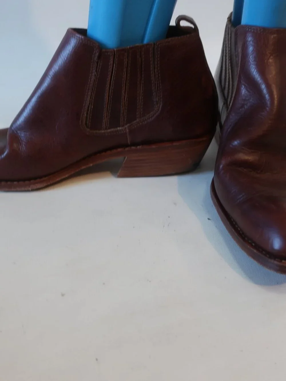 Mens Latino Royalty Reddish-Brown Leather Ankle Boots 42 EU/9 US